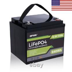 12V 50Ah LiFePO4 Lithium Battery 5000+ Deep Cycle for Solar RV Off-grid System