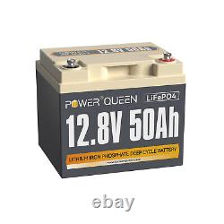 12V 50Ah LiFePO4 Lithium Battery 640Wh Deep Cycles for Solar RV (Used Very Good)