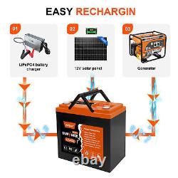 12V 50Ah LiFePO4 Lithium Iron Phosphate Rechargeable Battery RV Solar Off-grid