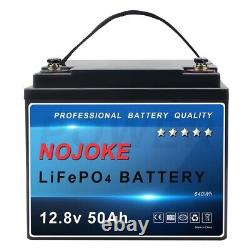 12V 50Ah Lithium Battery LiFePO4 Rechargeable 3000+ Deep Cycle BMS Home RV New