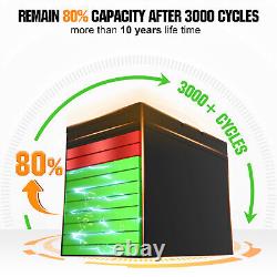 12V 50Ah Lithium Battery LiFePO4 Rechargeable 3000+ Deep Cycle BMS Solar RV