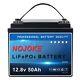 12v 50ah Lithium Battery Lifepo4 Rechargeable 4000+ Deep Cycle Bms Home Rv New