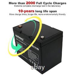12V 54Ah LiFePO4 Lithium Iron Phosphate Deep Cycle Rechargeable Battery for RV