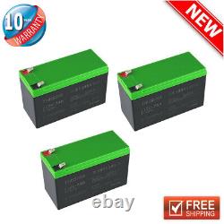 12V 7Ah LiFePO4 Deep Cycle Lithium Battery with 100A BMS for Solar RV Off-grid LOT