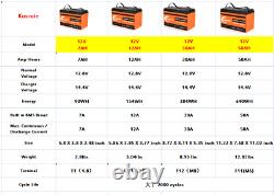 12V 7/30Ah 50Ah LiFePO4 Smart Lithium Iron Battery WithBuilt-in Bluetooth IP65 LOT