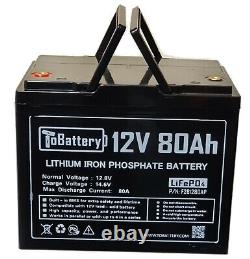 12V 80AH LiFePO4 Lithium Iron Phosphate Deep Cycle Battery 24V36V48V AGM replace