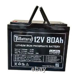 12V 80AH LiFePO4 Lithium Iron Phosphate Deep Cycle Battery 24V36V48V AGM replace
