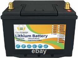 12V 80Ah LiFePO4 Lithium Iron Battery BMS Solar Energy Battery RV Bass Boats