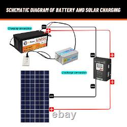 12V Batteries 200Ah LiFePO4 Battery Pack 100A BMS for RV Marine Solar System