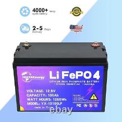 12V LiFePo4 100Ah Lithium Golf Cart Battery for RV Deep Cycles Solar System