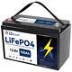 12v Lithium Battery 100ah Lifepo4 Deep Cycle Solar Rv Off-grid Random Color
