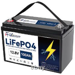 12V Lithium Battery 100Ah LiFePO4 Deep Cycle Solar RV Off-grid Random color