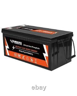 12Volt 12v 200Ah Lithium Iron Battery LiFePO4 Rechargeable Deep Cycle RV
