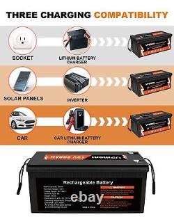 12Volt 12v 200Ah Lithium Iron Battery LiFePO4 Rechargeable Deep Cycle RV