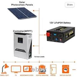 12.8V 100Ah LiFePO4 Deep Cycle Lithium Battery 1280Wh for RV Solar System Marine