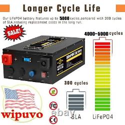 12.8V 100Ah LiFePO4 Deep Cycle Lithium Battery 1280Wh for RV Solar System Marine