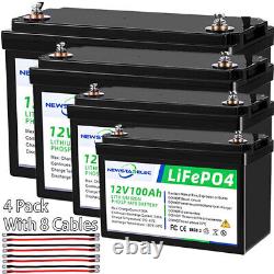 12.8V 100Ah LiFePO4 Lithium Battery Deep Cycle BMS for RV Solar System Marine
