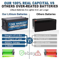 12 Volt 220Ah LiFePO4 Deep Cycle Lithium iron Battery 4000 times Rechargeable