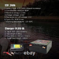 12v 24Ah LiFePO4 Lithium Iron Phosphate Rechargeable Battery Deep Cycle Battery