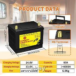12v 60Ah LiFePO4 Battery Deep Cycle Lithium iron phosphate Rechargeable Batte