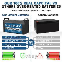 135Ah 12V Lithium Iron Battery LiFePO4 Deep Cycle 100A BMS For Solar RV Off-grid