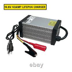 14.6V 40A Lithium Iron Phosphate Battery Charger 4 Series 12V LiFePO4 Charger