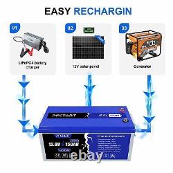 150AH 12V LiFePO4 Lithium Iron Battery with 100A BMS for Solar Kit Off grid RV