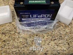 24AH 12V LiFePO4 Lithium Iron Phosphate Battery Open-box/New
