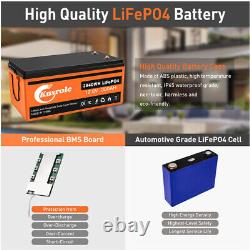24V 100AH LiFePO4 Deep Cycle Lithium Iron Phosphate Battery 2560W for Solar Lot