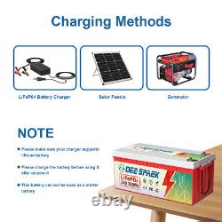 24V 100AH LiFePO4 Lithium Battery BMS Deep cycles For RV Solar Panel Motor Boat