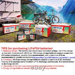 24V 100AH LiFePO4 Lithium Battery BMS Deep cycles For RV Solar Panel Motor Boat