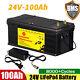 24v 100ah Lifepo4 Lithium Battery 100a Bms Deep Cycles For Marine Home Rv Motor