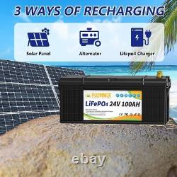 24V 100Ah LiFePO4 Lithium Battery Deep Cycle BMS for RV Off-Grid Trolling Motor