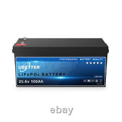 24V 100Ah Lithium Battery LiFePO4 Rechargeable 4000+ Deep Cycle BMS for Home RV