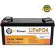 24v 140ah Lithium Lifepo4 Battery Rechargeable For Rv Deep Cycles Solar System