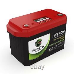 24V 50Ah Lithium Battery 1280Wh LiFePO4 Rechargeable Powertex Battery