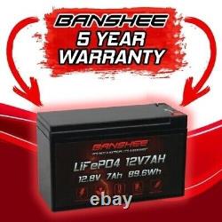 2X 12V 7Ah LiFePO4 Lithium Iron Phosphate Deep Cycle Rechargeable Battery