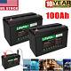 2x Lifepo4 12v 100ah Lithium Iron Battery Deep Cycle For Rv Off Grid Solar Boat