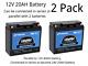 2 Pack 12v 20ah Lifepo4 Deep Cycle Lithium Iron Phosphate Battery For Rv