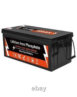 300Ah 12V Deep Cycle Lithium Battery LiFePO4 200A BMS for RV Solar Boat Off-grid
