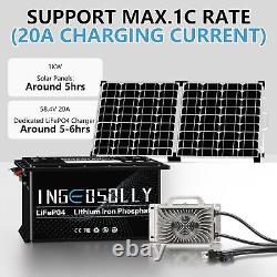 36V 100Ah Golf Cart LiFePO4 Lithium Battery 10000+ Cycle 200A BMS + 20A Charger