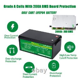 36V 135Ah Lifepo4 Lithium Battery Deep Cycle 200A Bluetooth BMS For Golf Cart