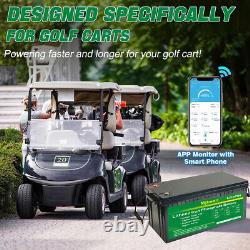 36V 135Ah Lifepo4 Lithium Battery Deep Cycle 200A Bluetooth BMS For Golf Cart