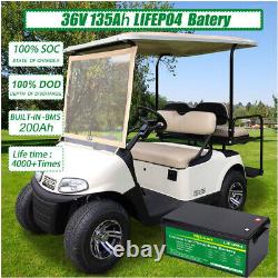 36V 135Ah Lifepo4 Lithium Battery Deep Cycle 200A Bluetooth BMS For Golf Cart