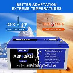 3840Wh 12.8V 300Ah LiFePO4 Lithium Iron Battery Deep Cycle BMS For Solar RV Boat