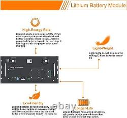 48V 100AH LifePO4 Battery, Lithium Iron Battery with 100A BMS Grade A Cell Rack