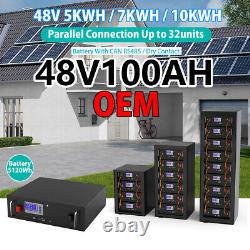 48V 100AH RS485 COM LiFePo4 Battery Pack Lithium Iron Phosphate Batteries BMS