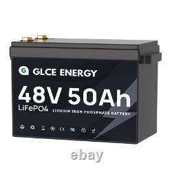 48V 50Ah 100Ah LiFePO4 Lithium Battery Metal Case BMS RV GolfCart