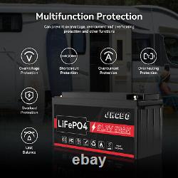 48V 50Ah LiFePO4 Built-in BMS Lithium Battery for RV Marine Trolling Motor US