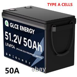48V 50Ah Lithium Battery Golf cart LiFePO4 100A BMS 15000+ Deep Cycle Solar